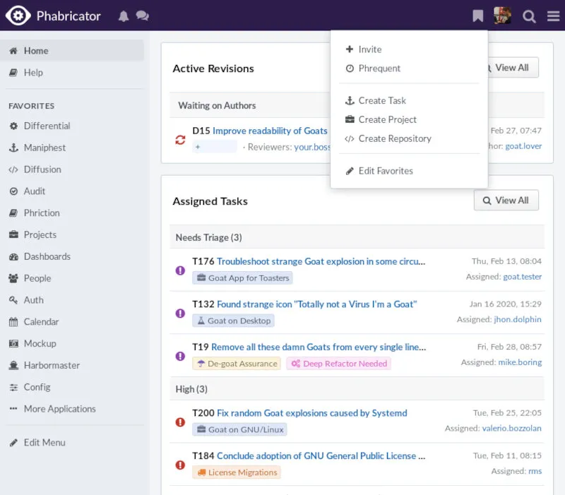 Phabricator Homepage