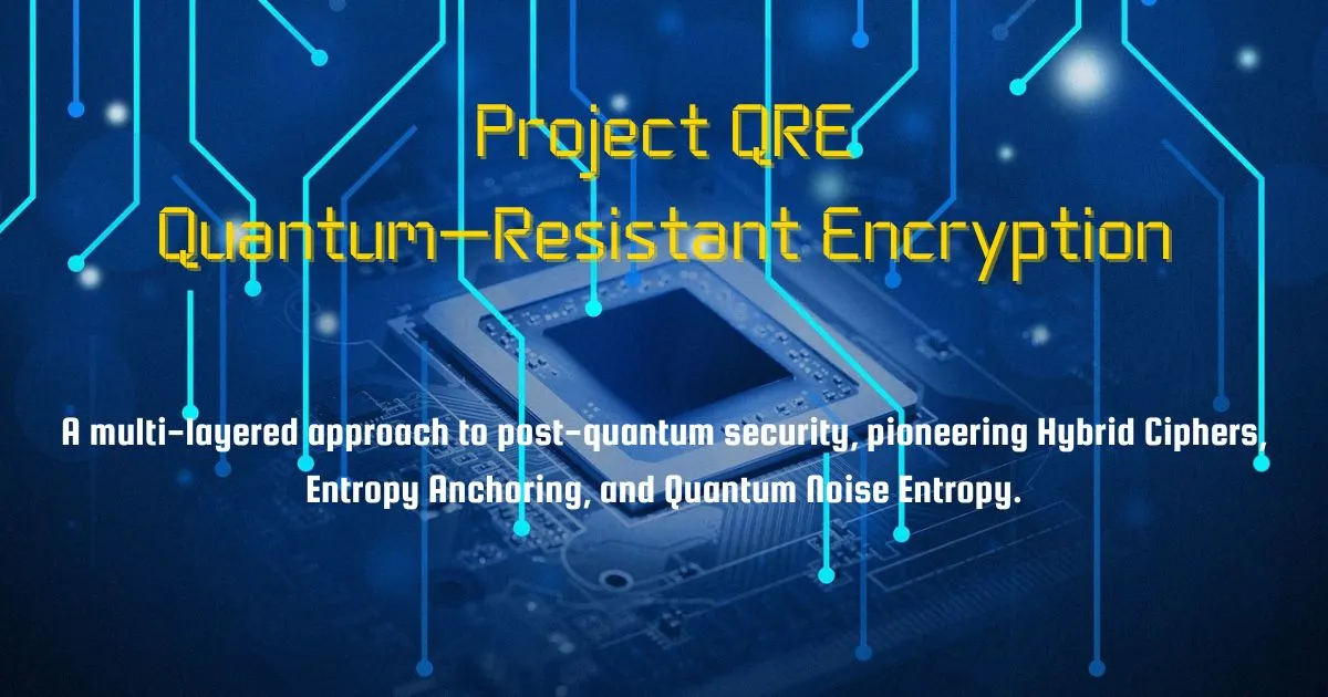 Screenshot of the Project QRE: Quantum-Resistant Encryption project