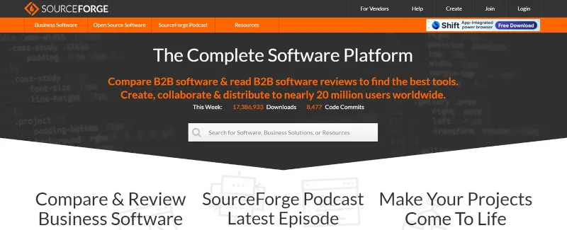 SourceForge Website
